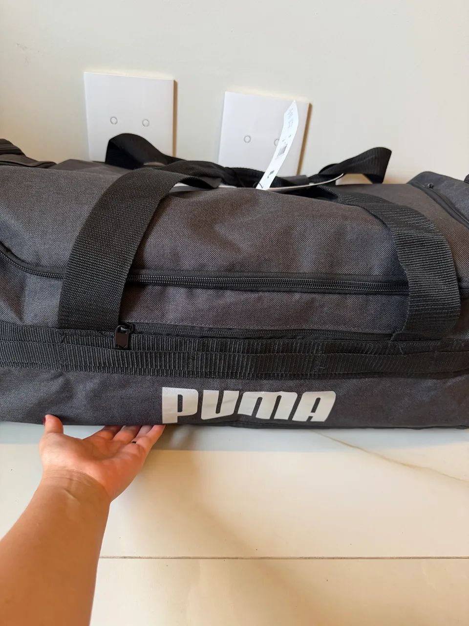 Bolsa Mala de Viagem PUMA Duffel Grande Preta Original - Foto 4