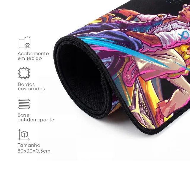Mousepad Gamer Ox Nitro 80x30cm Com Base Antiderrapante *ENTREGA GRÁTIS* - Foto 3