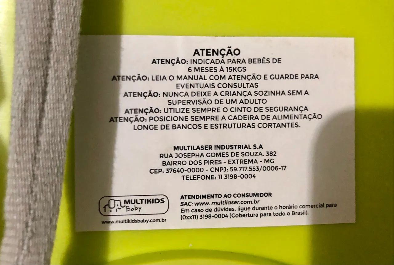 Vende-se Cadeira de Alimentação portátil para bebês (6M - 15Kg) / Multikids Baby - Foto 6
