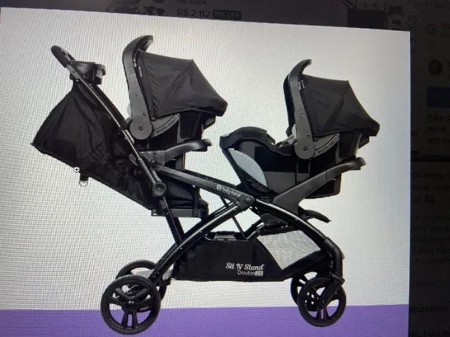 Carrinho de bebê para gêmeos com 2 bebês conforto - Foto 2