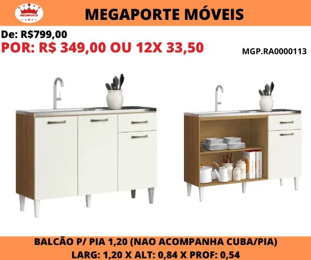 Balcão de Pia 1,20 RA