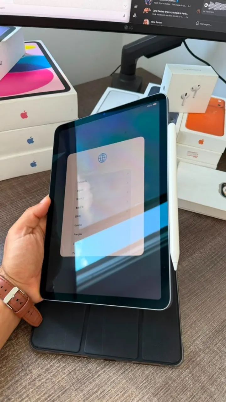 iPad Air M1 256GB 11 Polegadas + Pencil Goojodoq - 4 Meses De Garantia - Entrega Gratuita - Foto 2