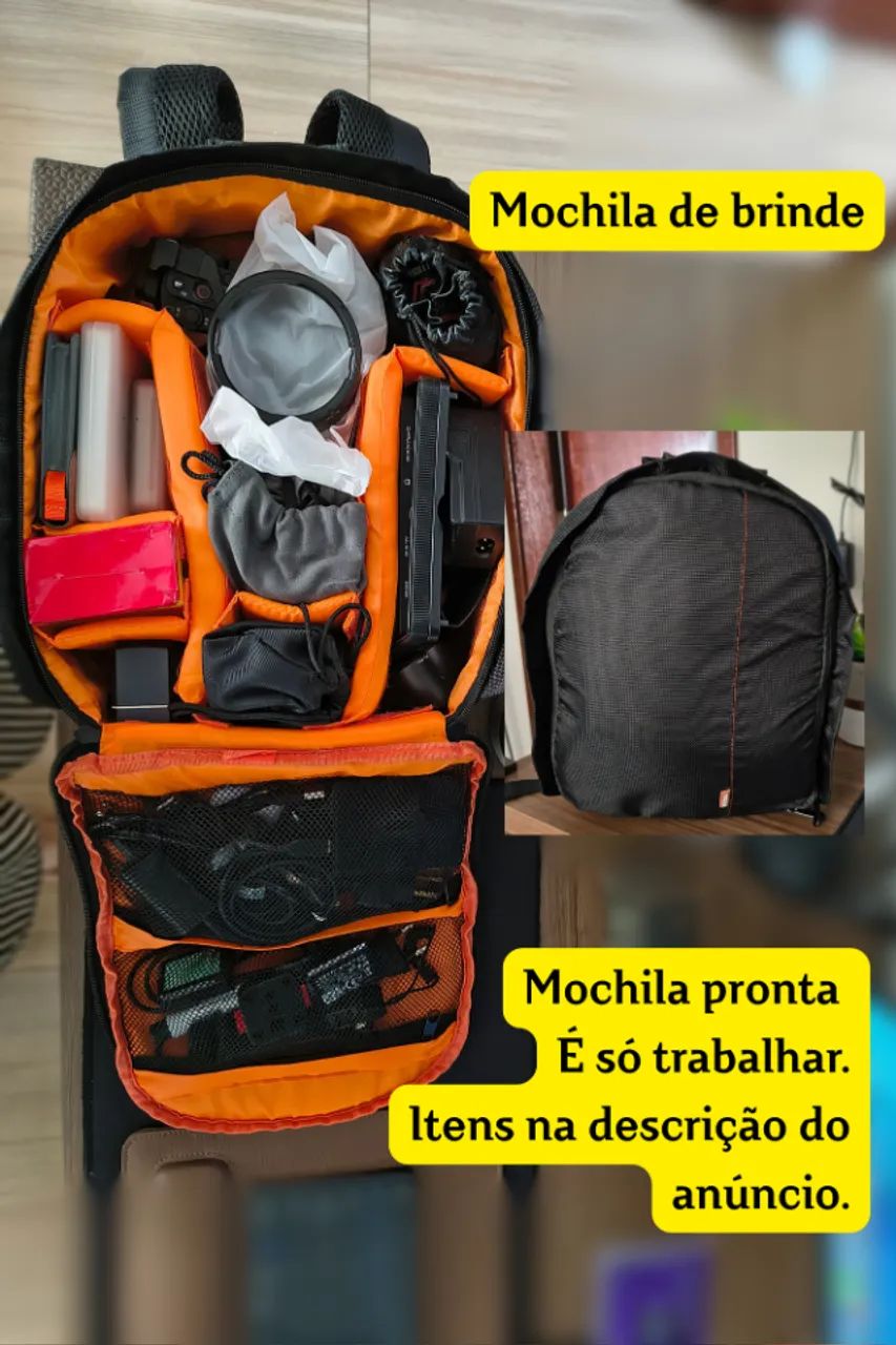 KIT AUDIOVISUAL - CÂMERA SONY ZVE-10+KIT ILUMINAÇÃO+ LENTES+GIMBALS+ACESSÓRIOS - Foto 3