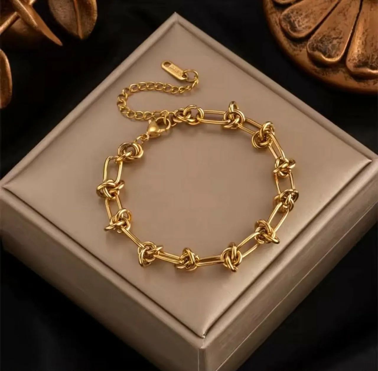 Conjunto gargantilha e pulseira em aço inoxidável  - Foto 4