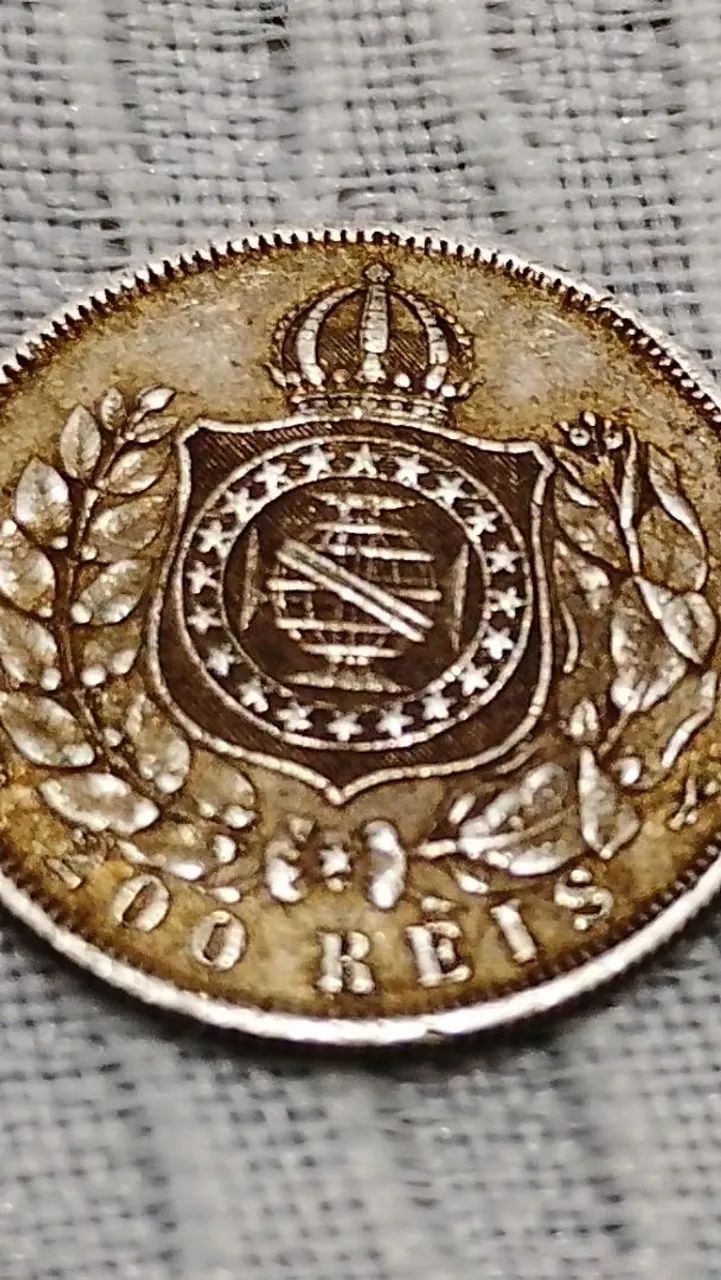 Duas moedas Antigas de prata uma brasileira ou tra de Portugal  - Foto 4