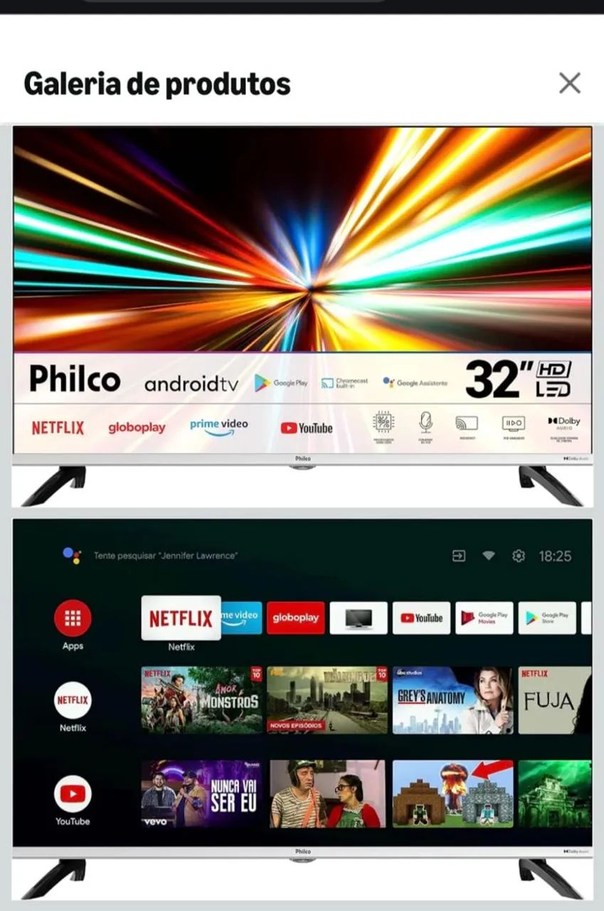 21 Smart TV Android Philco NOVA NA CAIXA COM NF - Foto 2