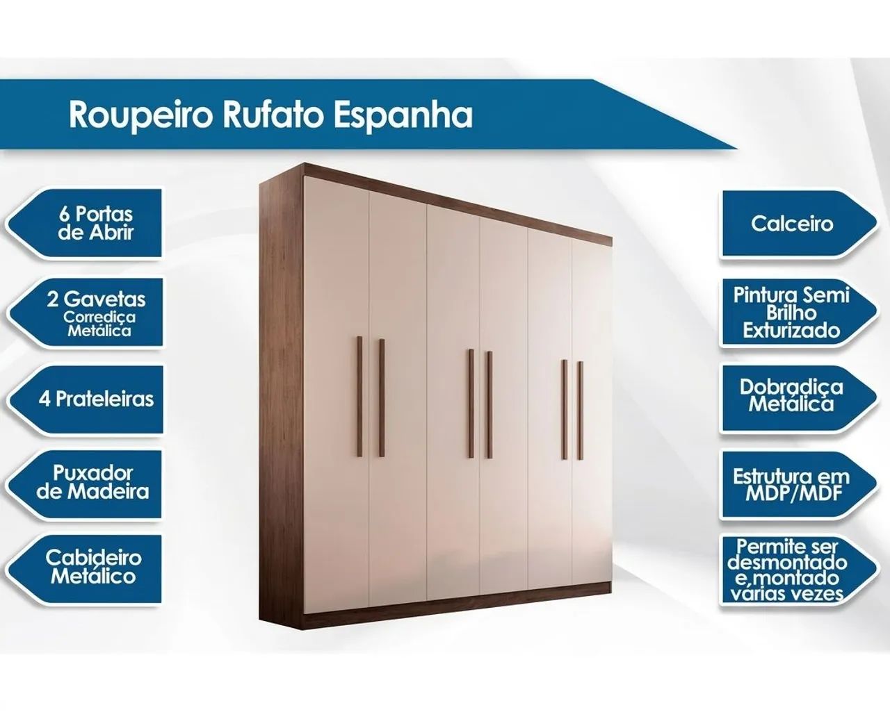 Guarda roupa 6 portas casal  - Foto 2