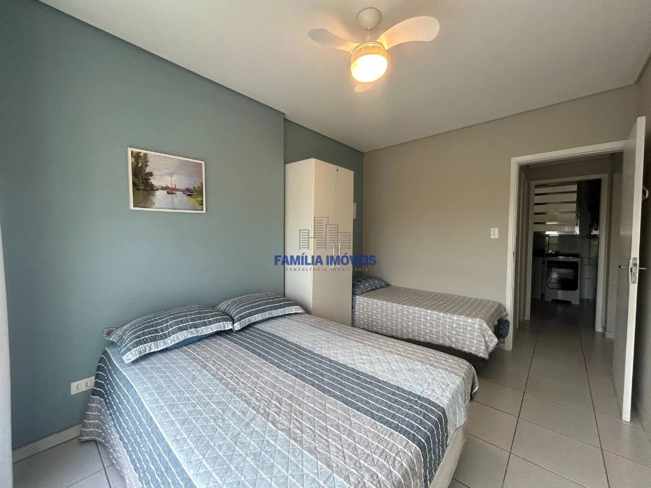 Apartamento 1 quarto mobiliado vista mar Aparecida Santos - Foto 9