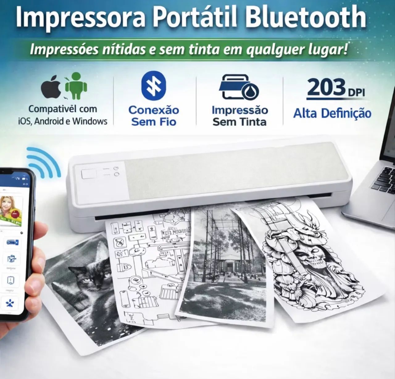 IMPRESSORA TÉRMICA PORTÁTIL 