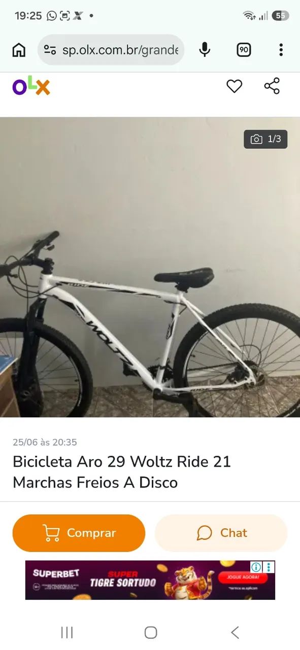 Bicicleta Aro 29 semi nova