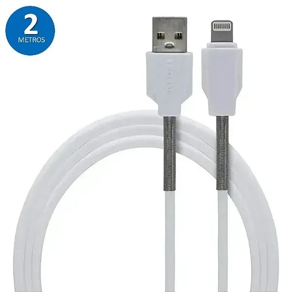 Cabo de Carregamento para iPhone com 2 Metros Reforçado e Mola Anti-quebra - It-blue 