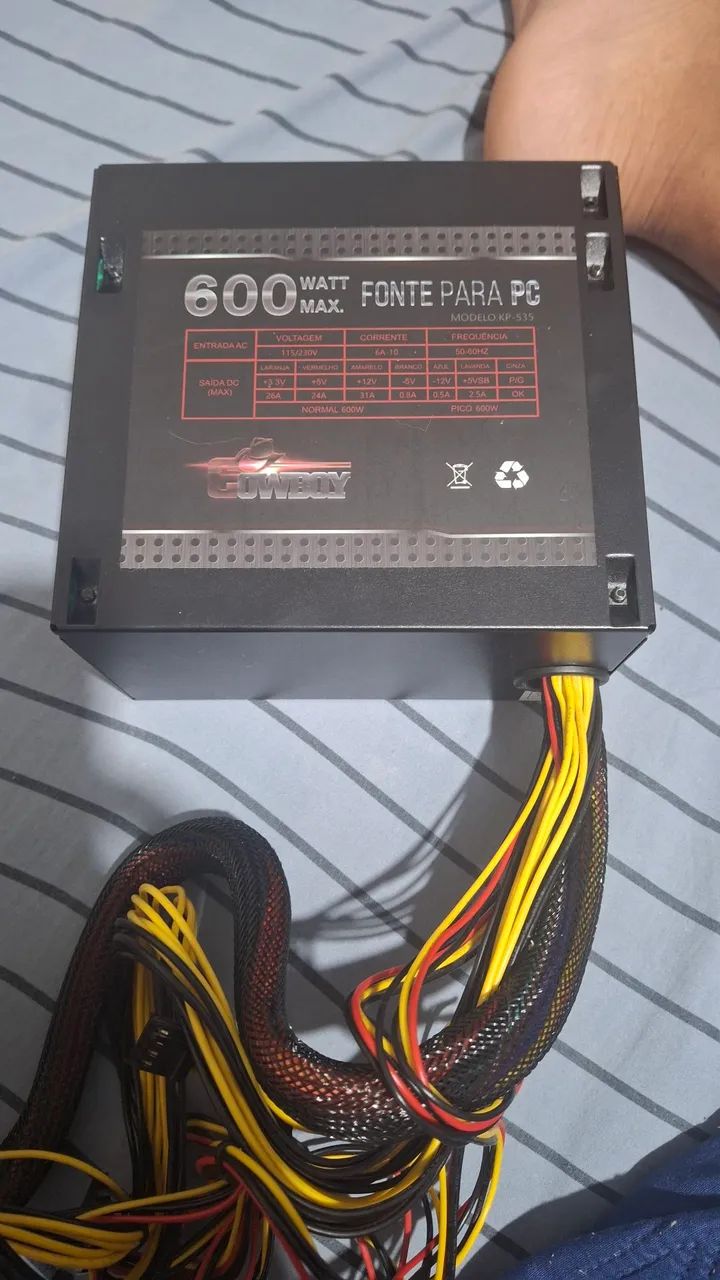 FONTE PARA PC 600W - Foto 5