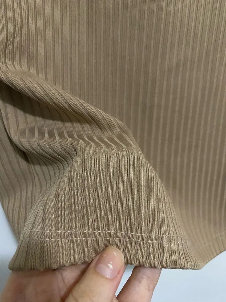 Blusa regata bege com bola alta  - Foto 3