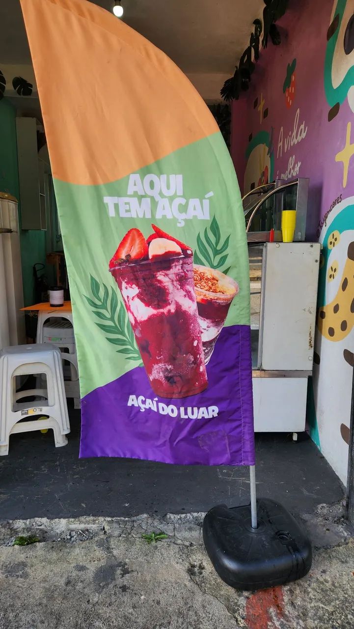 Wind banner - banner de tecido açaí 