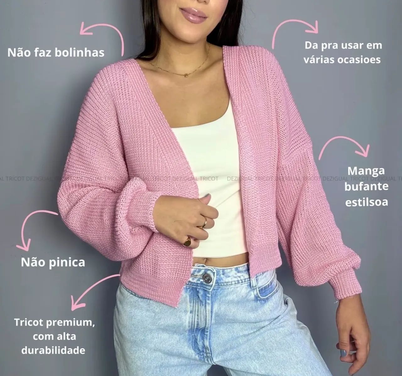 Cardigan feminino tricot - Foto 2