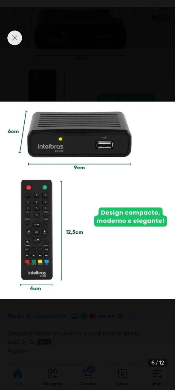 Conversor de TV Digital Intelbras DC700  - Foto 3