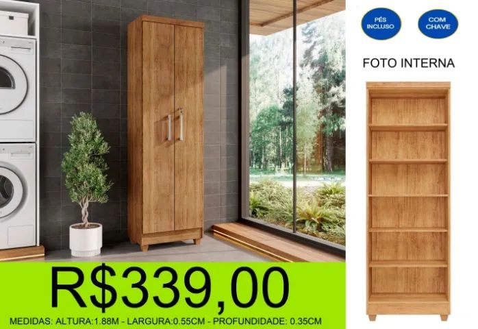 multiuso - com chave - com pés - compre e retire hoje mesmo  - Foto 2