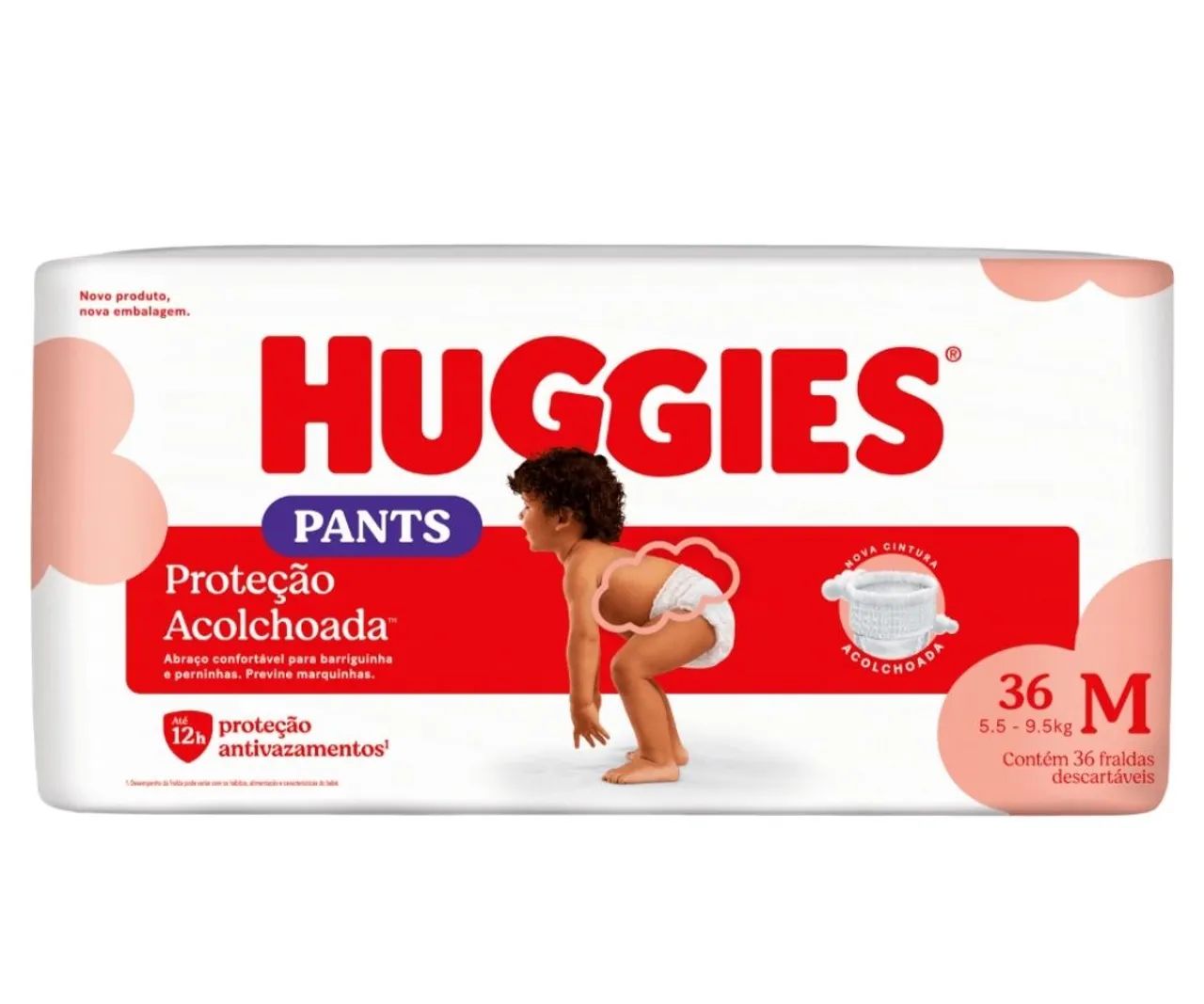 Fralda Huggies proteção acolchoada 