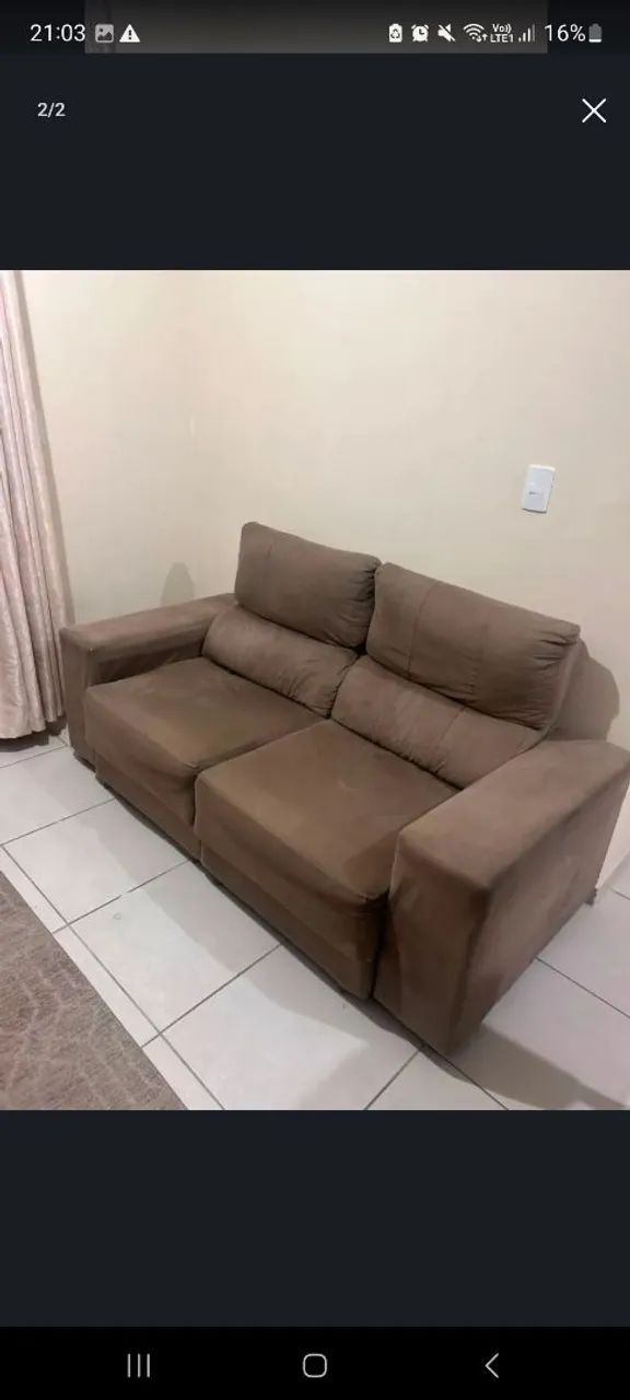 Sofá retrátil 2 lugares
