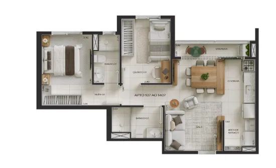 AGIO APARTAMENTO UP RESORT SAMAMBAIA  - Foto 2