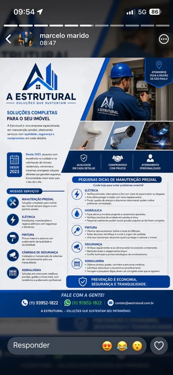 Manutenção predial e residencial 
