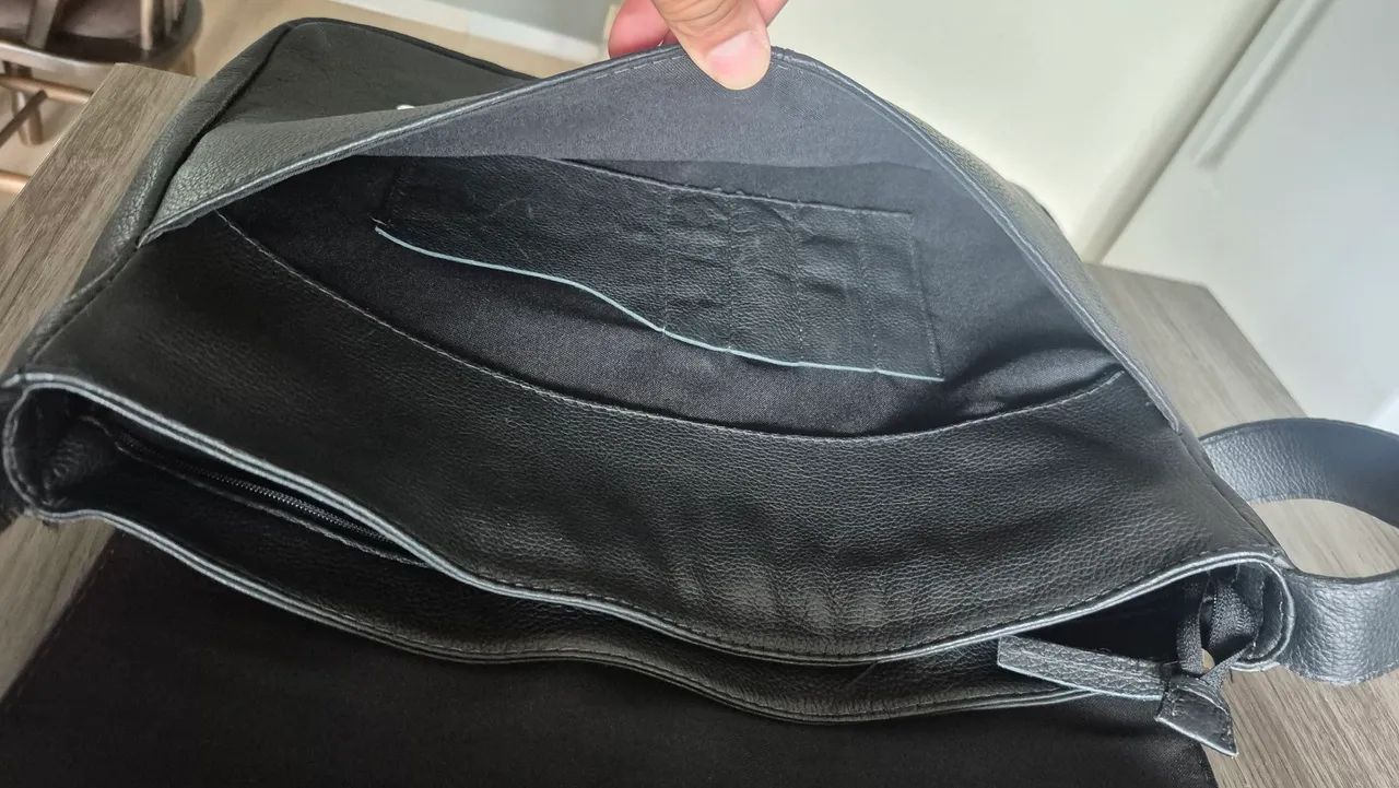 Bolsa carteiro em couro legítimo.  - Foto 5