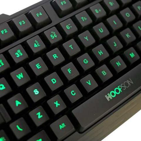 Teclado Gamer Hoopson Tpc 042d Retroiluminado Na Cor Verde - Foto 2