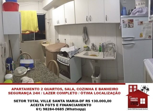 Excelente Apartamento 2 Quartos Setor Total Ville-DF - Foto 3