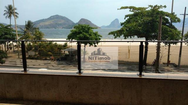Ótimo apartamento frente mar, muito amplo beirando 280 m2, mobiliado, com sala, sala intim - Foto 2