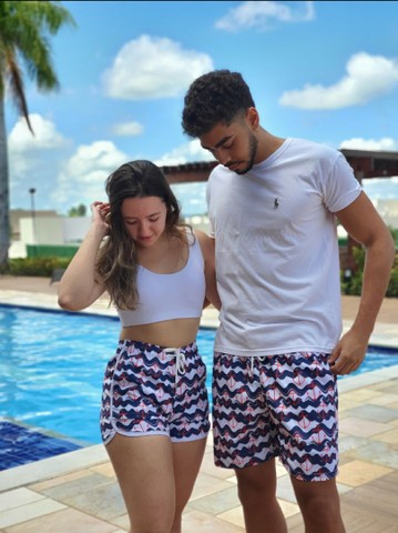 Shorts tectel com elastano kit casal e individual  - Foto 5