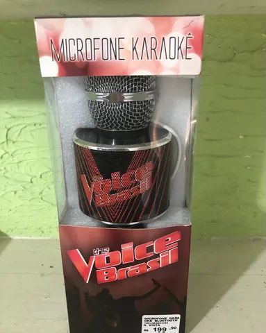 Vendo esse Microfone Karaokê Bluetooth The Voice Brasil (semi-novo)