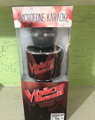 Vendo esse Microfone Karaokê Bluetooth The Voice Brasil (semi-novo)
