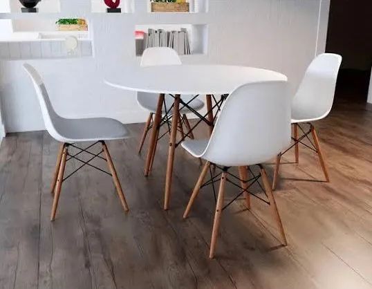 Mesa Jantar Eames com 4 cadeiras emaes **nova na caixa** - Foto 2