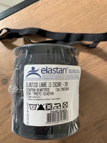 Elástico Laure 13 preto / elastan 