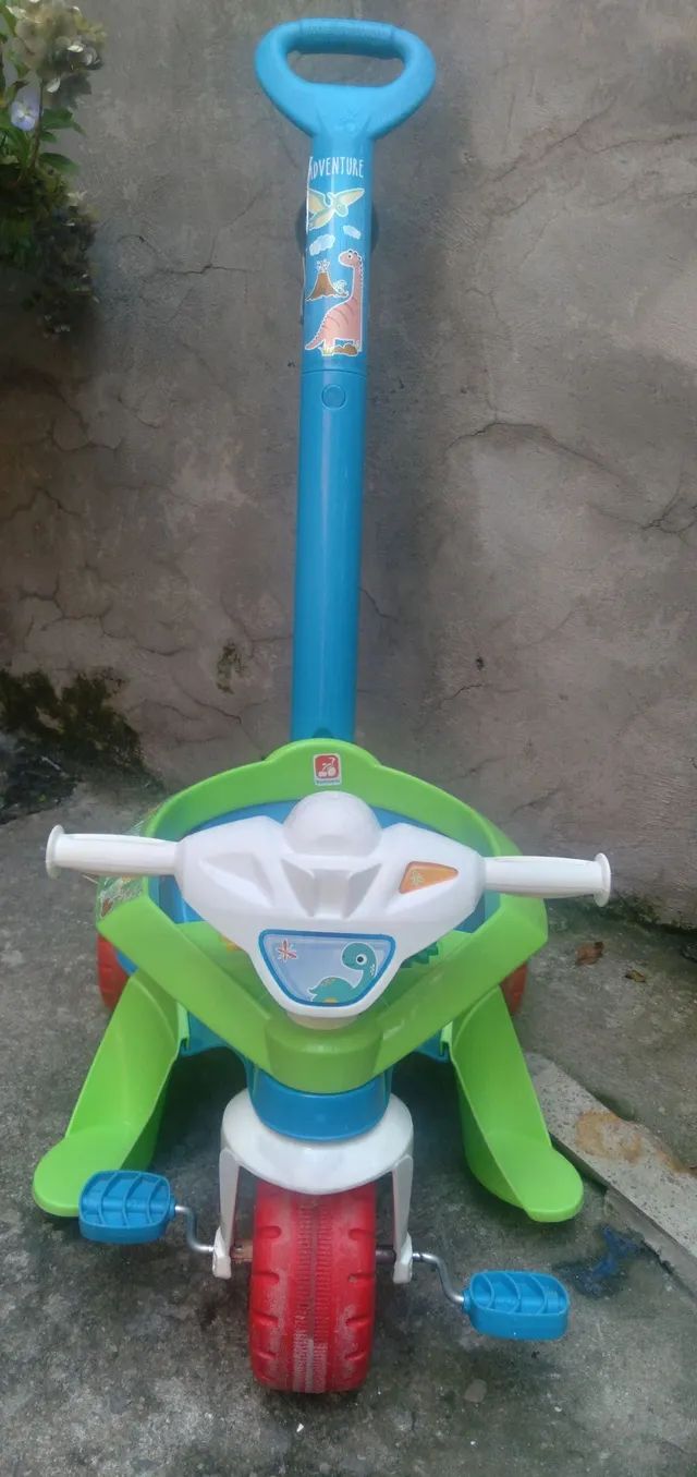 Moto Motoca Triciclo Infantil Tico Tico Velo Toys c/ Empurrador c