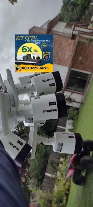 Kit CFTV Intelbras 4 Câmeras - Segurança Total para sua Casa