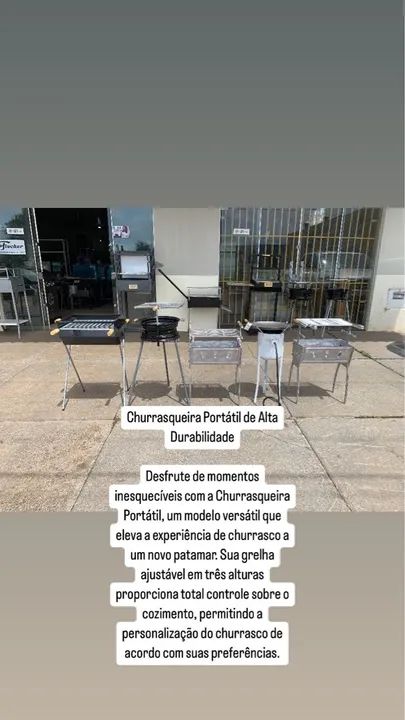 Churrasqueira Portátil de Alta Durabilidade - Ideal para seu churrasco!