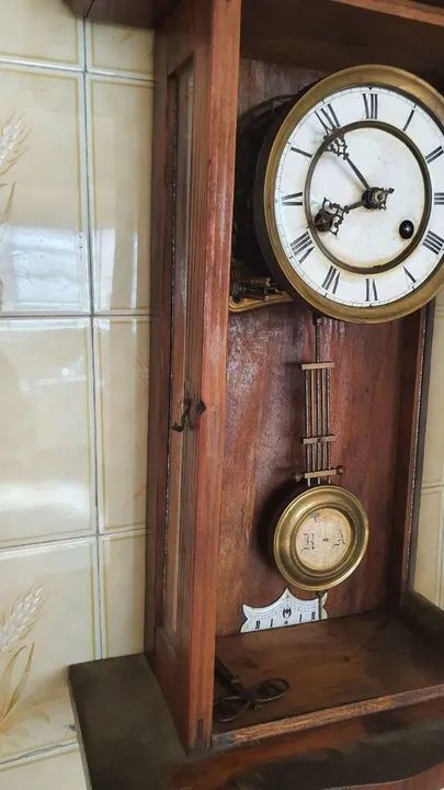 Relógio Alemão de parede 12 badaladas (+100 anos) - Foto 4