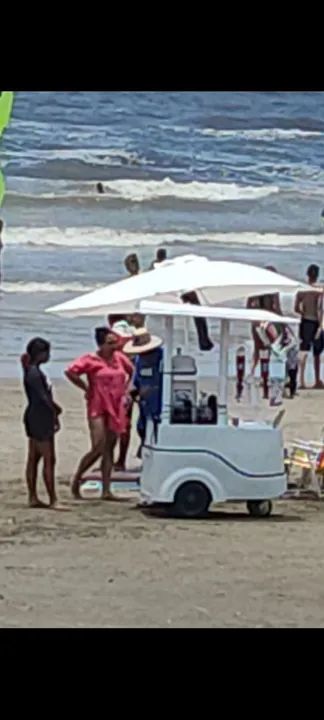 Carrinho de raspadinha motorizado ac. troca