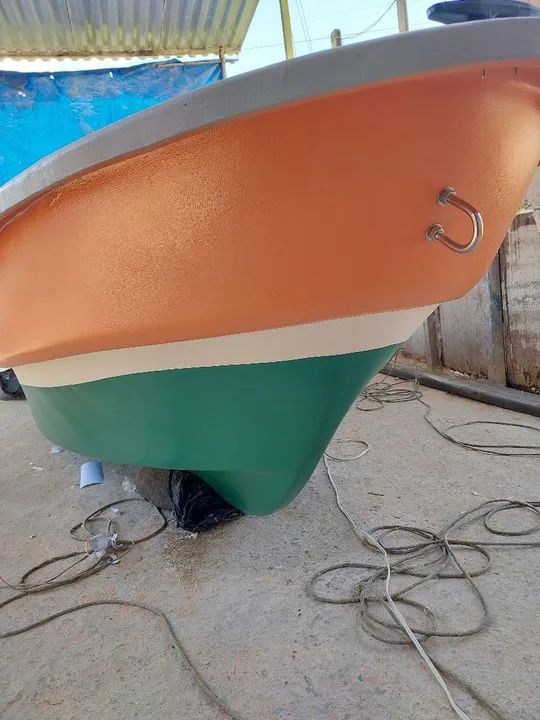 Barco Casco Duplo de 5,20m para 5 Pessoas - Fibra de Vidro com Garantia de 5 Anos - Foto 9