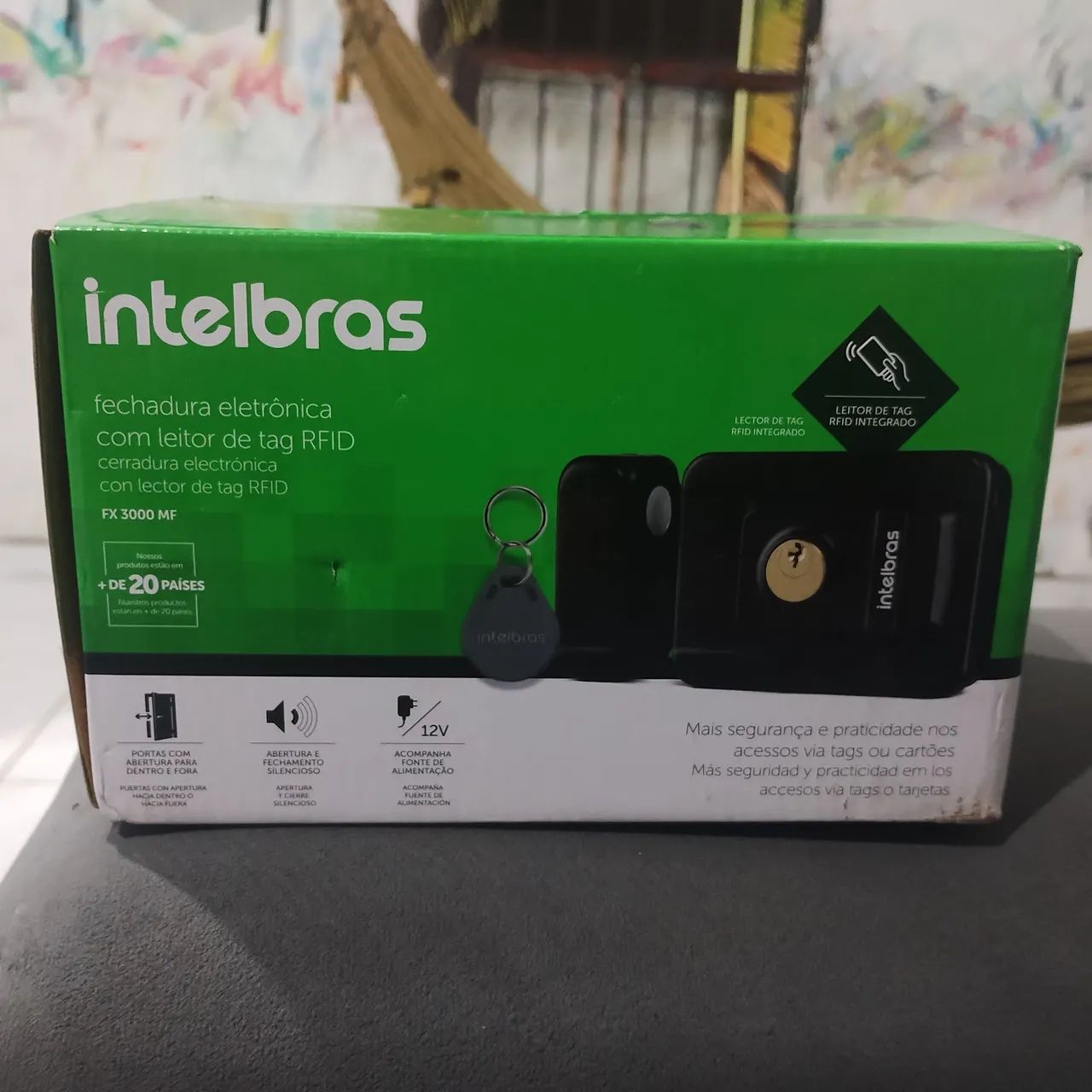 Fechadura Eletrônica Intelbras FX 3000 MF com Leitor de Tag RFID