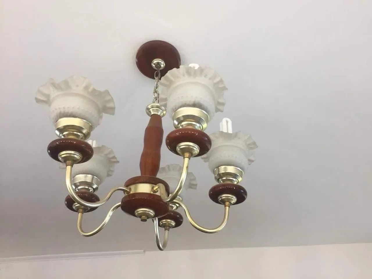 Lustre de Cristal 5 Lâmpadas