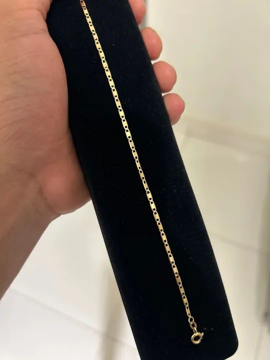 Pulseira piastrine ouro 18k  - Foto 2