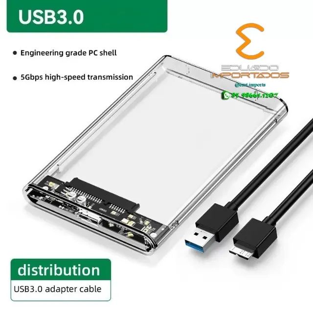 Case Hd Externo 2.5 Notebook Usb 3.0 Ps4 Xbox One Pc 6gbps - Foto 4