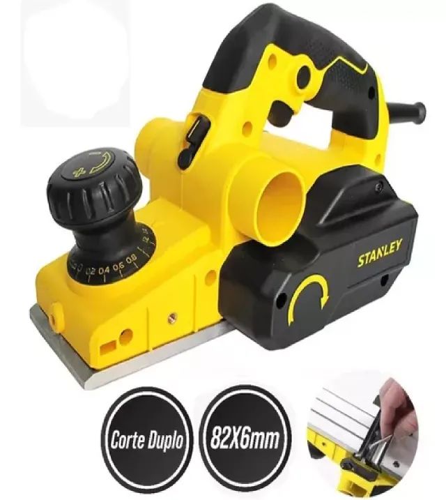 Plaina Elétrica Manual Stanley Stpp7502 82mm 220v