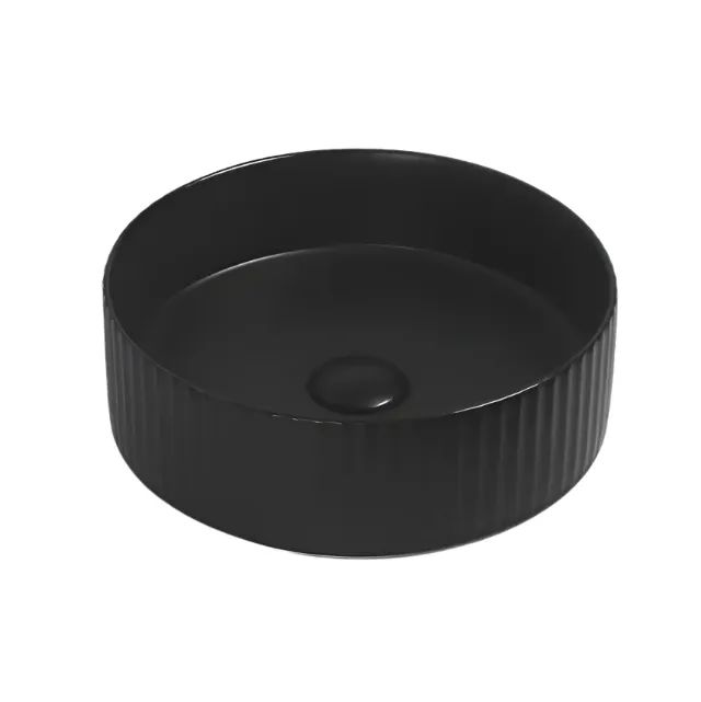 Cuba Evier Redonda Black Matte Preto Fosco 35x12 - Foto 4