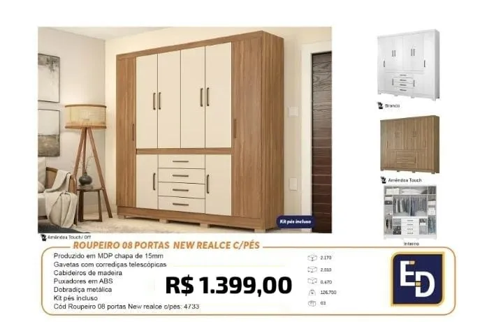 Guarda Roupa New Realce