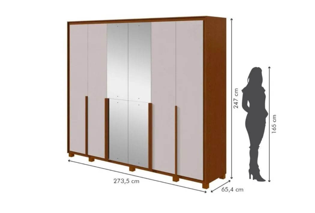 Guarda-roupa de casal com espelho100%MDF  - Foto 3