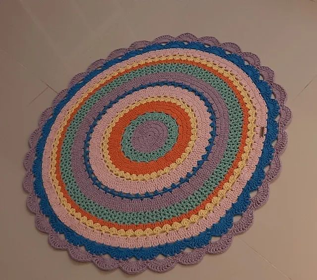tapete de croche redondo  - Foto 2