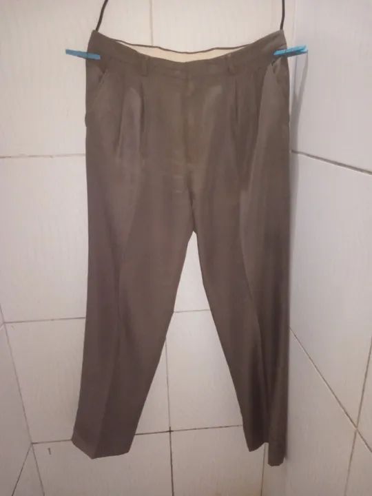 Calça Social Masculina Marrom N;52 - Foto 3